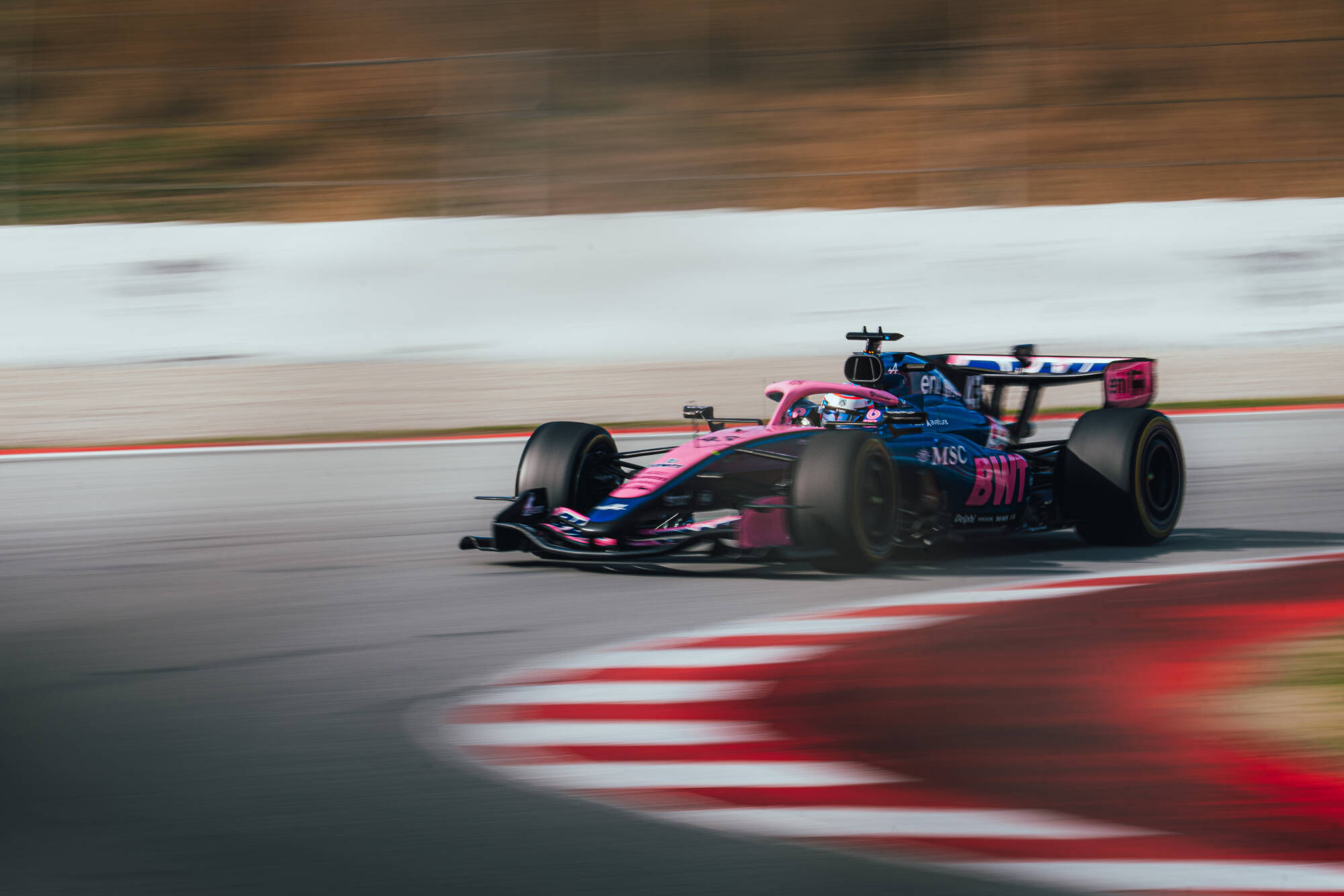 Alpine F1 team driver, Franco Colapinto at the Circuit de Catalunya, Barcelona for the 2026 Barcelona closed door shakedown