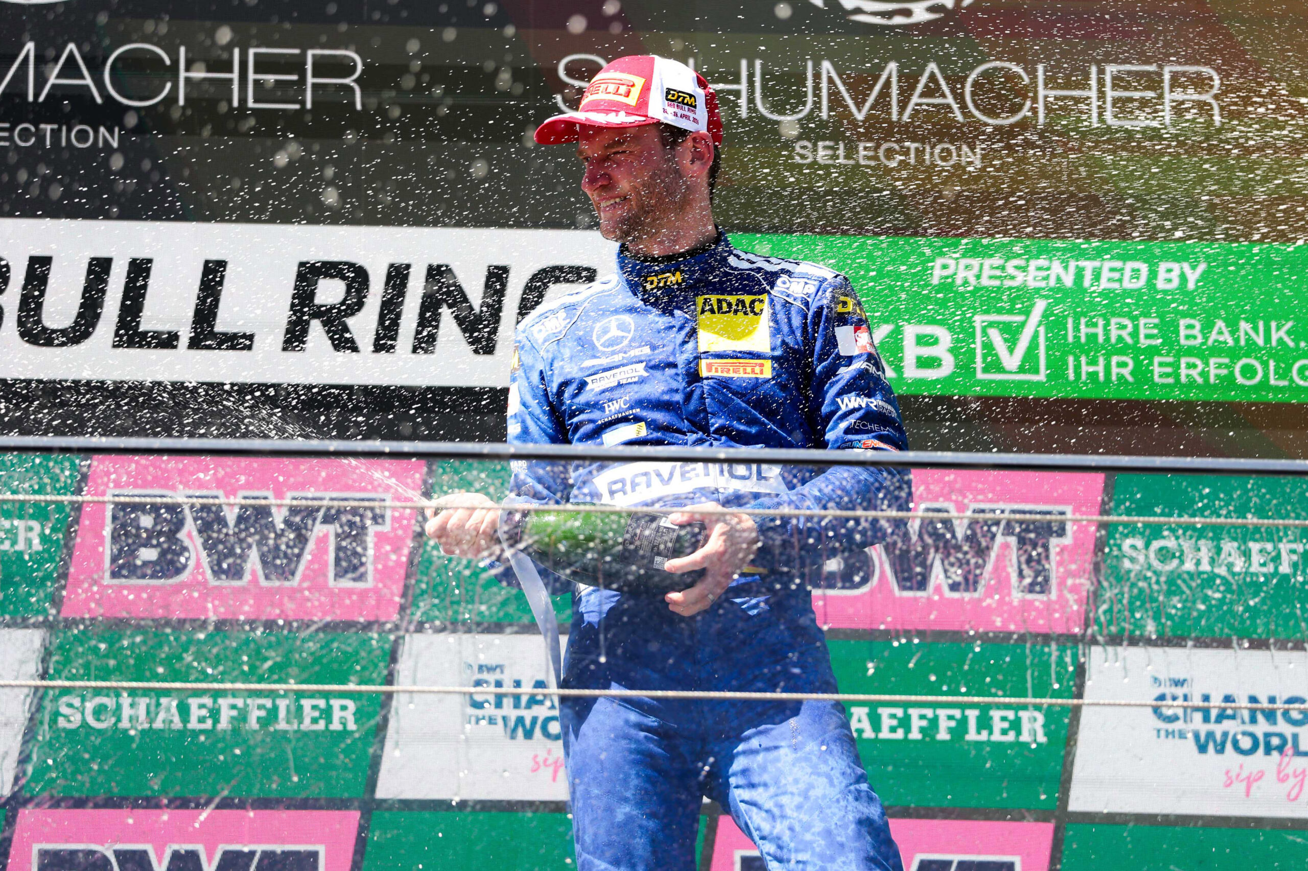 Engel loses DTM 2026 Red Bull Ring Race 1 win after a pit stop issue, settling for P3 despite leading early from pole.