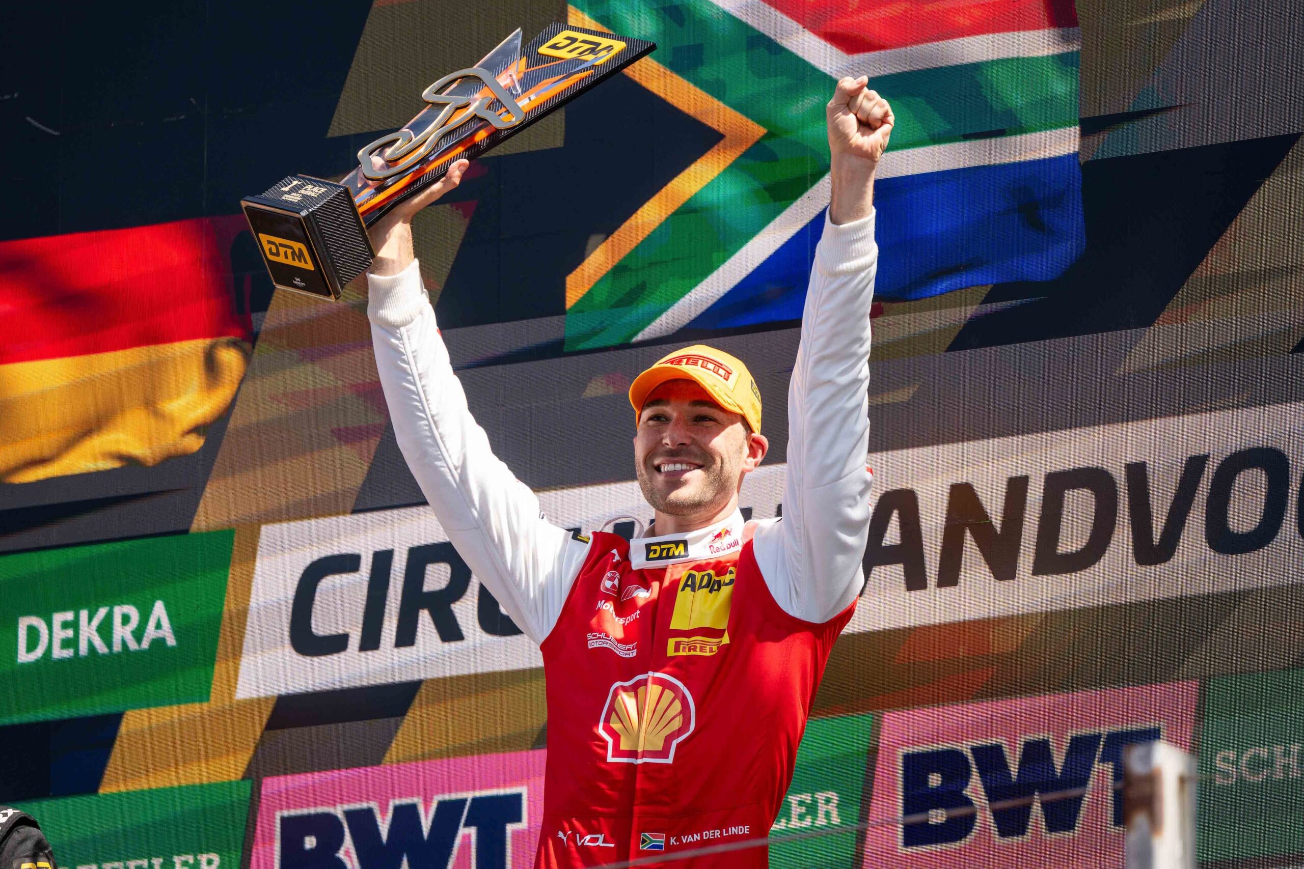 Kelvin van der Linde reflects on his first BMW DTM win at Zandvoort after tricky conditions, a bold overtake, and strong Schubert execution
