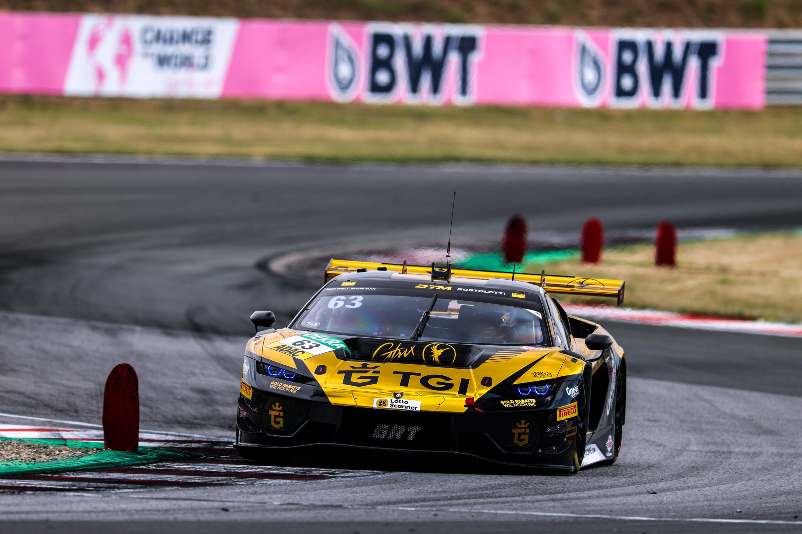 Grasser returns to two cars at the DTM Nürburgring after buying a new Lamborghini chassis, with a works driver set to join Bortolotti