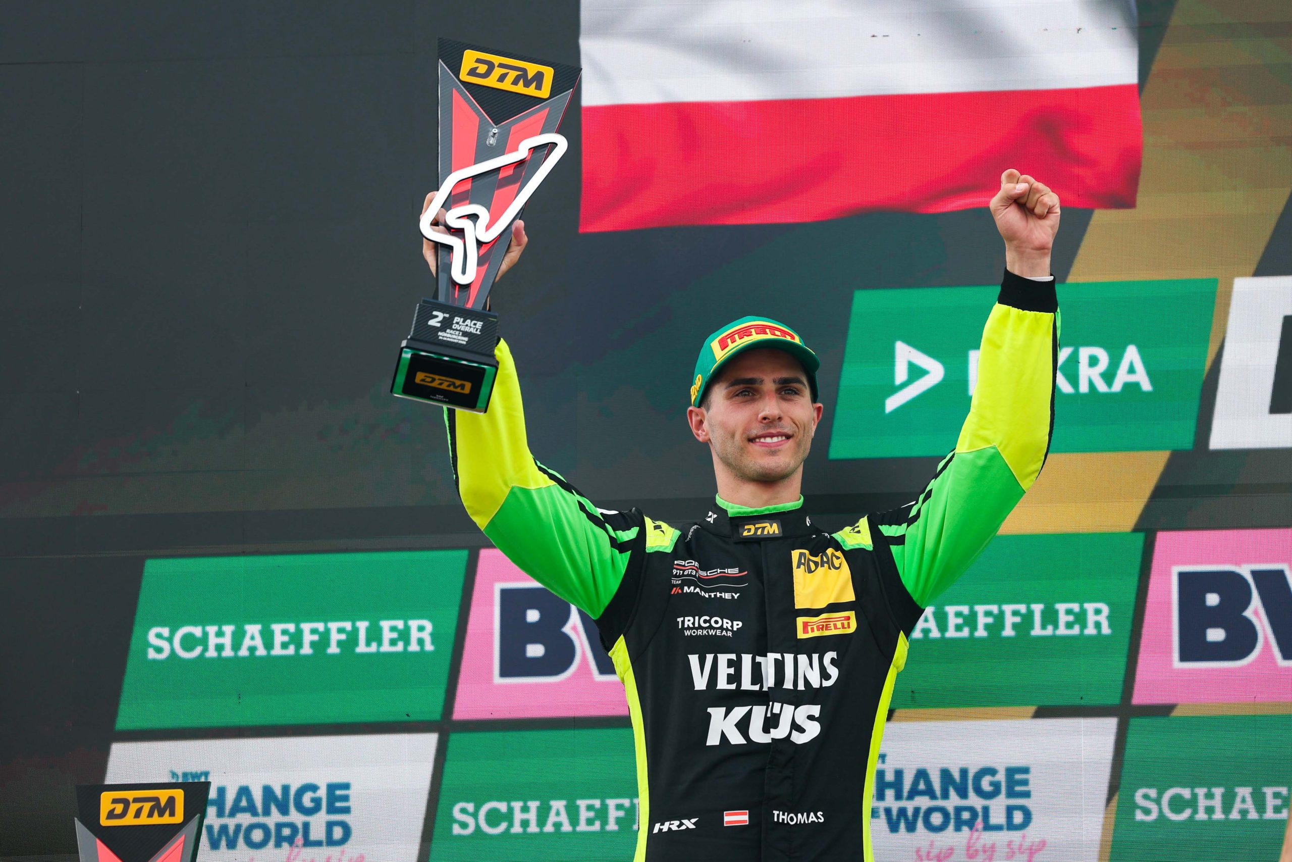 Preining reflects on his Nürburgring DTM Race 1 podium, Manthey’s progress and his push to close the championship gap.