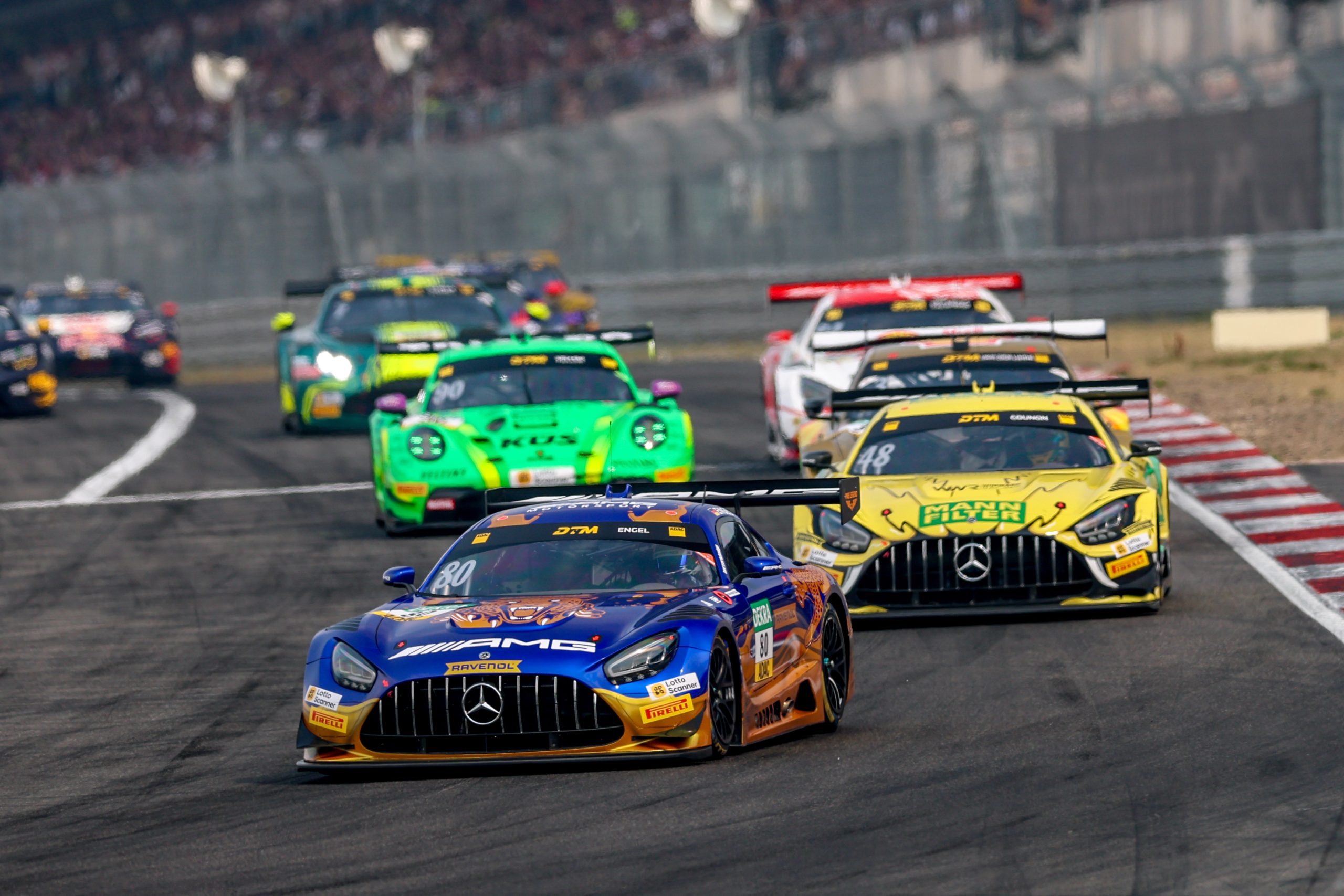 Maro Engel leads Preining by one point after 2026 DTM Round 6 at the Nürburgring, with all standings provisional pending Bortolotti’s appeal.