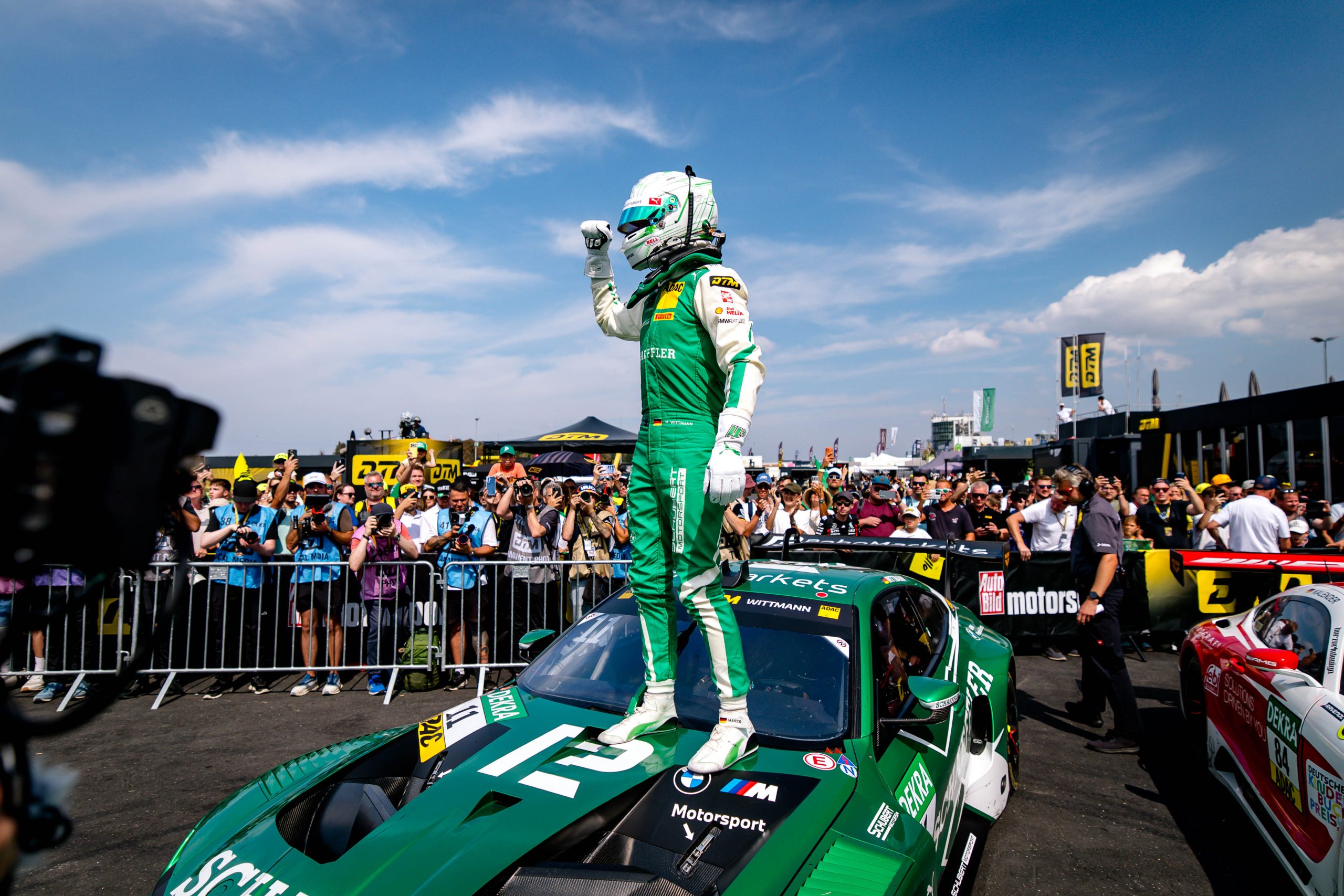 Marco Wittmann takes his 20th DTM victory at the Nürburgring as Tom Kalender and Thomas Preining complete the podium of Race 2