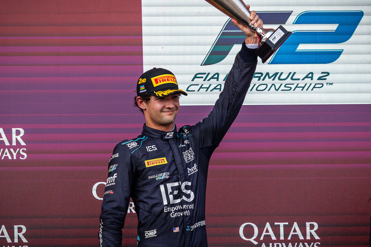 Jak Crawford F2 Feature Race Podium