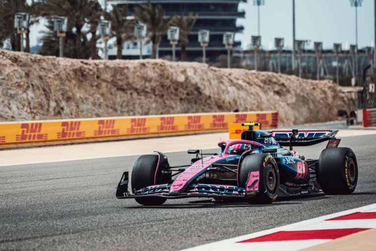 Jack Doohan on track in the Alpine at the 2025 Bahrain Grand Prix