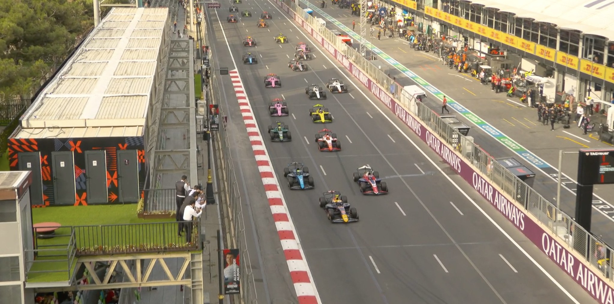 Formula (F2) on track for the Sprint Race at the 2026 Azerbaijan GP.