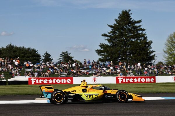 lundgaard driving during the Indy GP