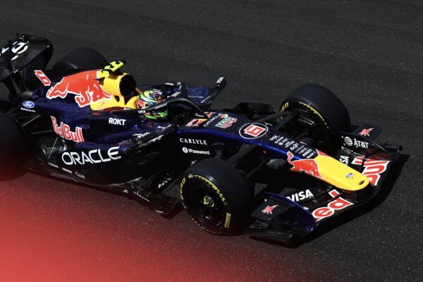 Red Bull’s Hadjar during FP1 in Hungarian GP