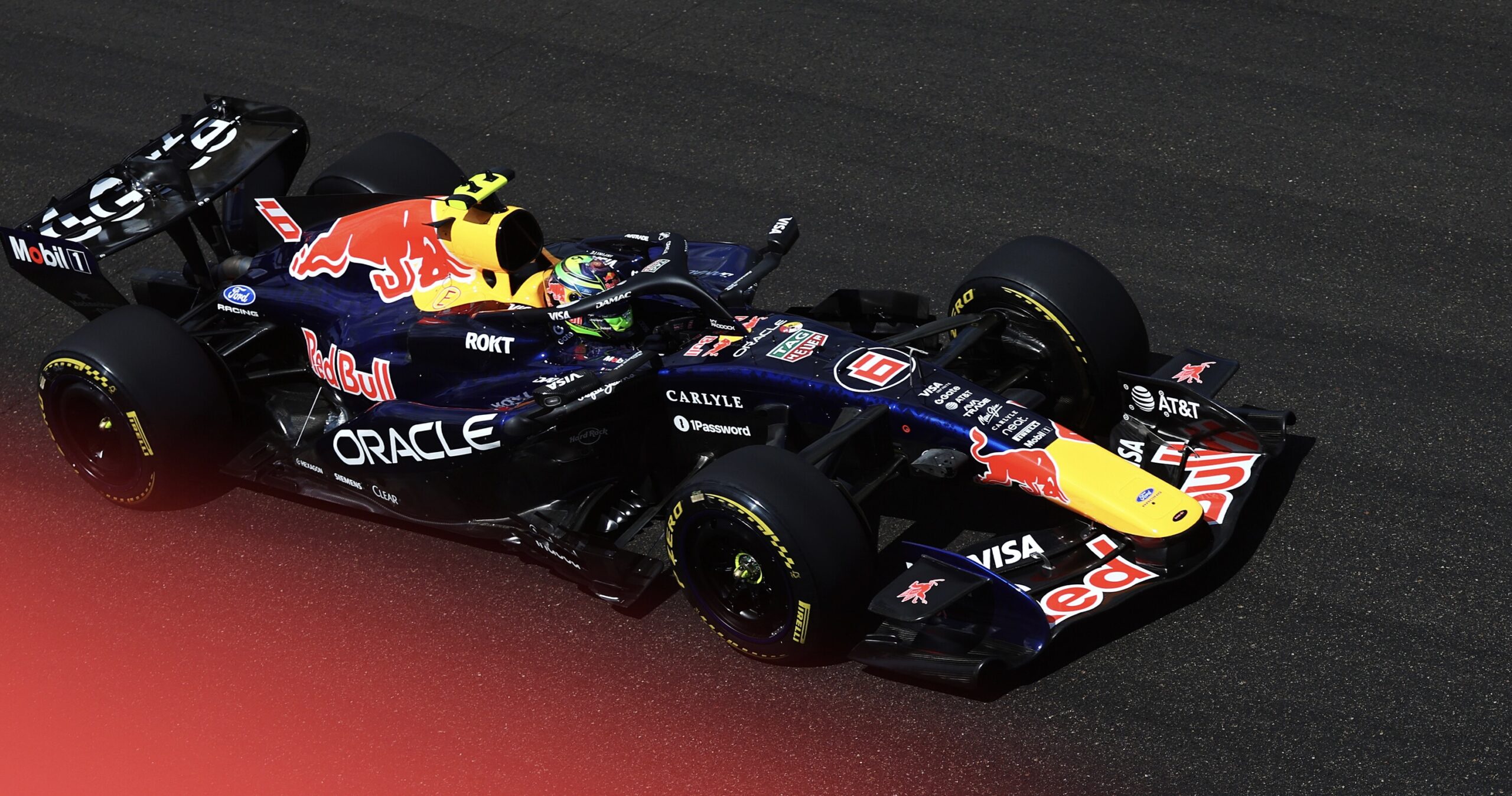Red Bull’s Hadjar during FP1 in Hungarian GP