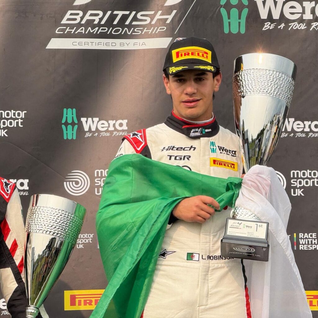 Robinson on his rise through the motorsport ranks—from karting to Formula 4 and prototypes—showcasing resilience, adaptability, and determination.