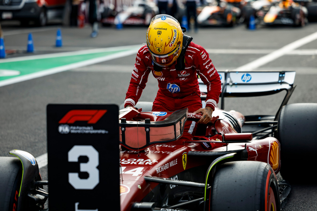 Lewis Hamilton qualifies P3 for the 2025 Mexico City GP.