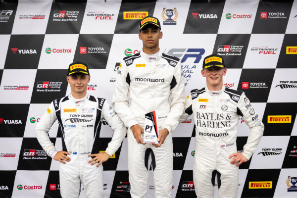 Ugo Ugochukwu secures pole in a tightly fought opening 2026 CTFROT qualifying session at Hampton Downs, with Sharp and Slater close behind.