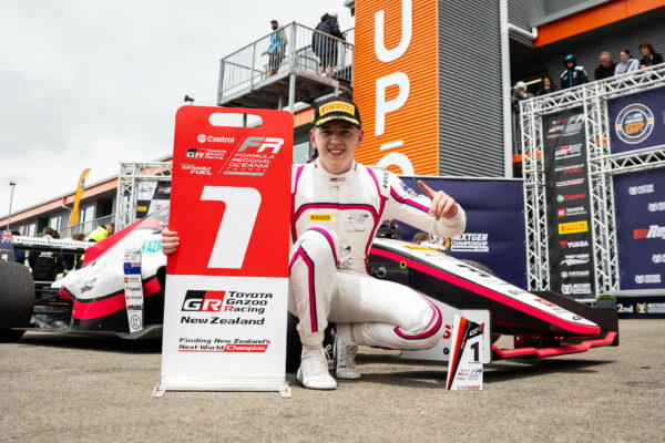 Zack Scoular dominates 2026 CTFROT Race 3 at Taupo, converting pole into victory as Slater and Wood complete the podium on a drying track.