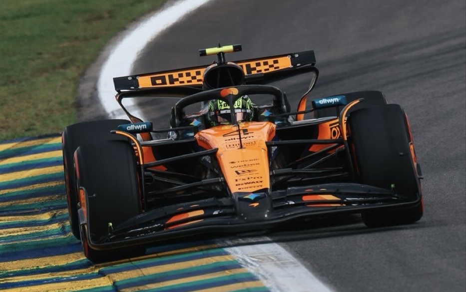 Norris competing in qualifying for the F1 São Paulo Gp