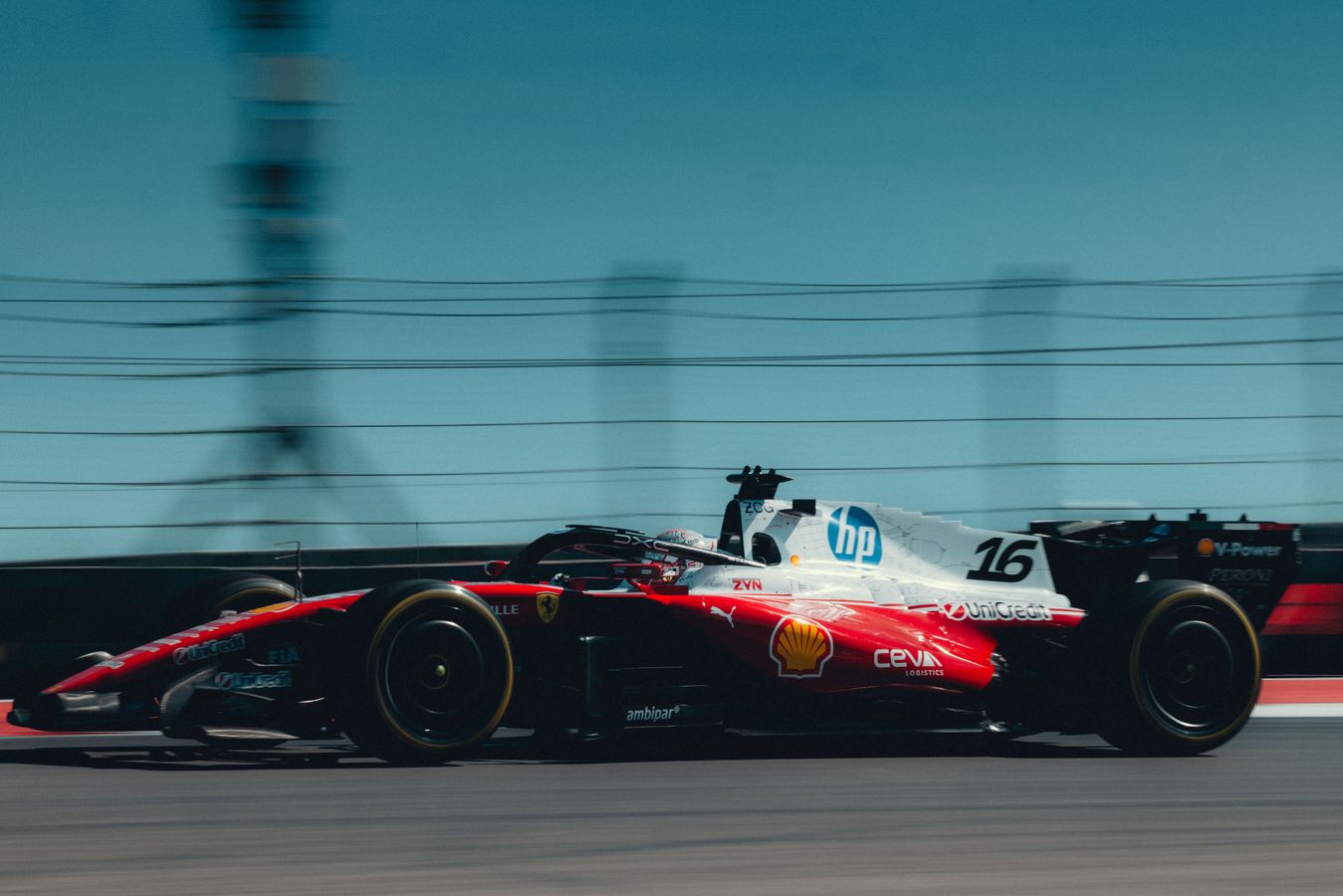 Charles Leclerc in FP2 for Ferrari at COTA for the 2026 F1 United States GP