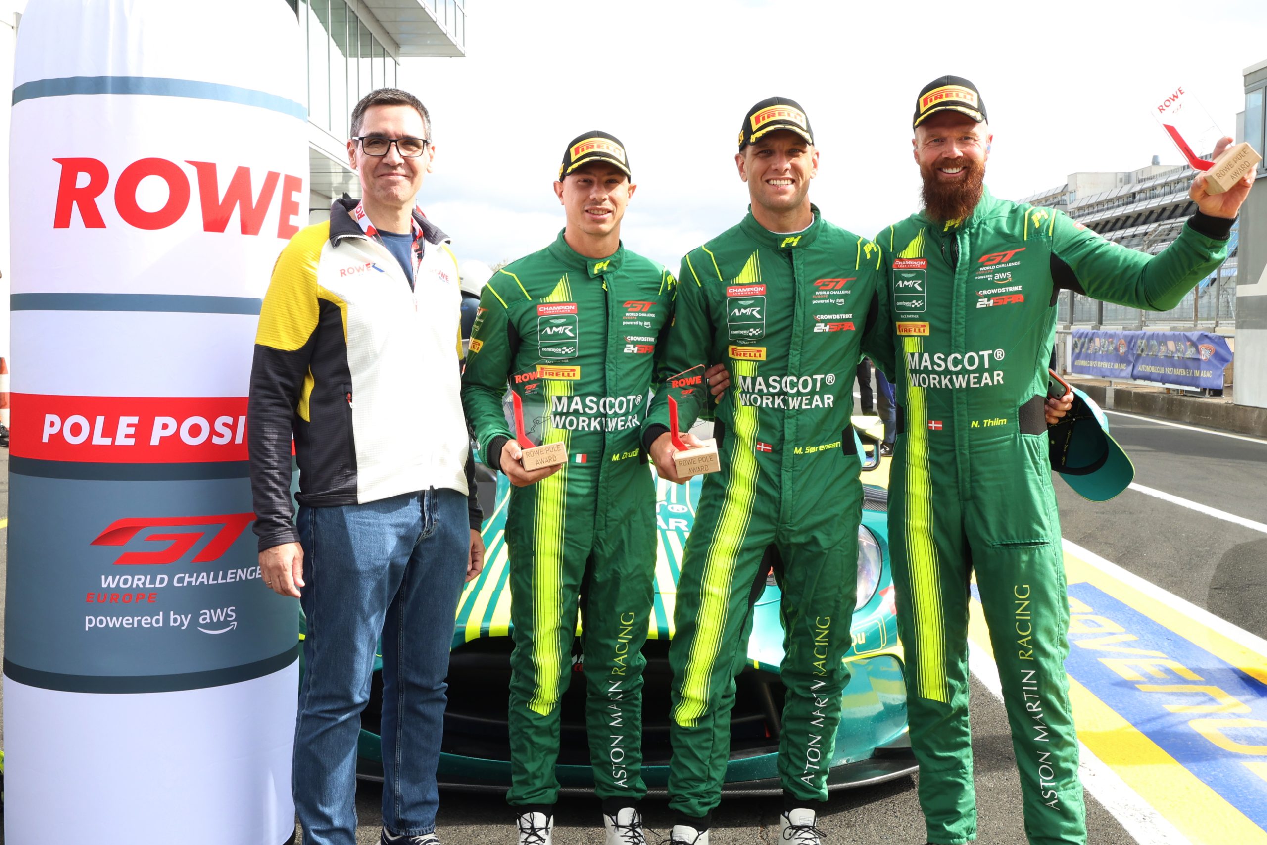 Comtoyou Racing’s #7 Aston Martin takes GTWC Europe Endurance Cup pole at the Nürburgring with a 1:53.591 qualifying average