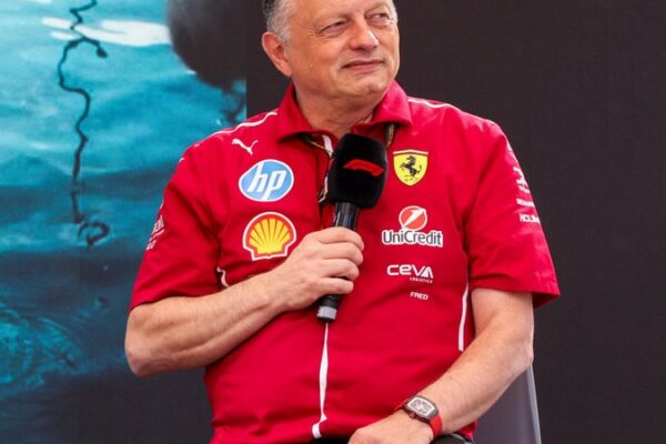 Ferrari team principal Fred Vasseur during an event in the fanzone ahead of the F1 Monaco GP 2025