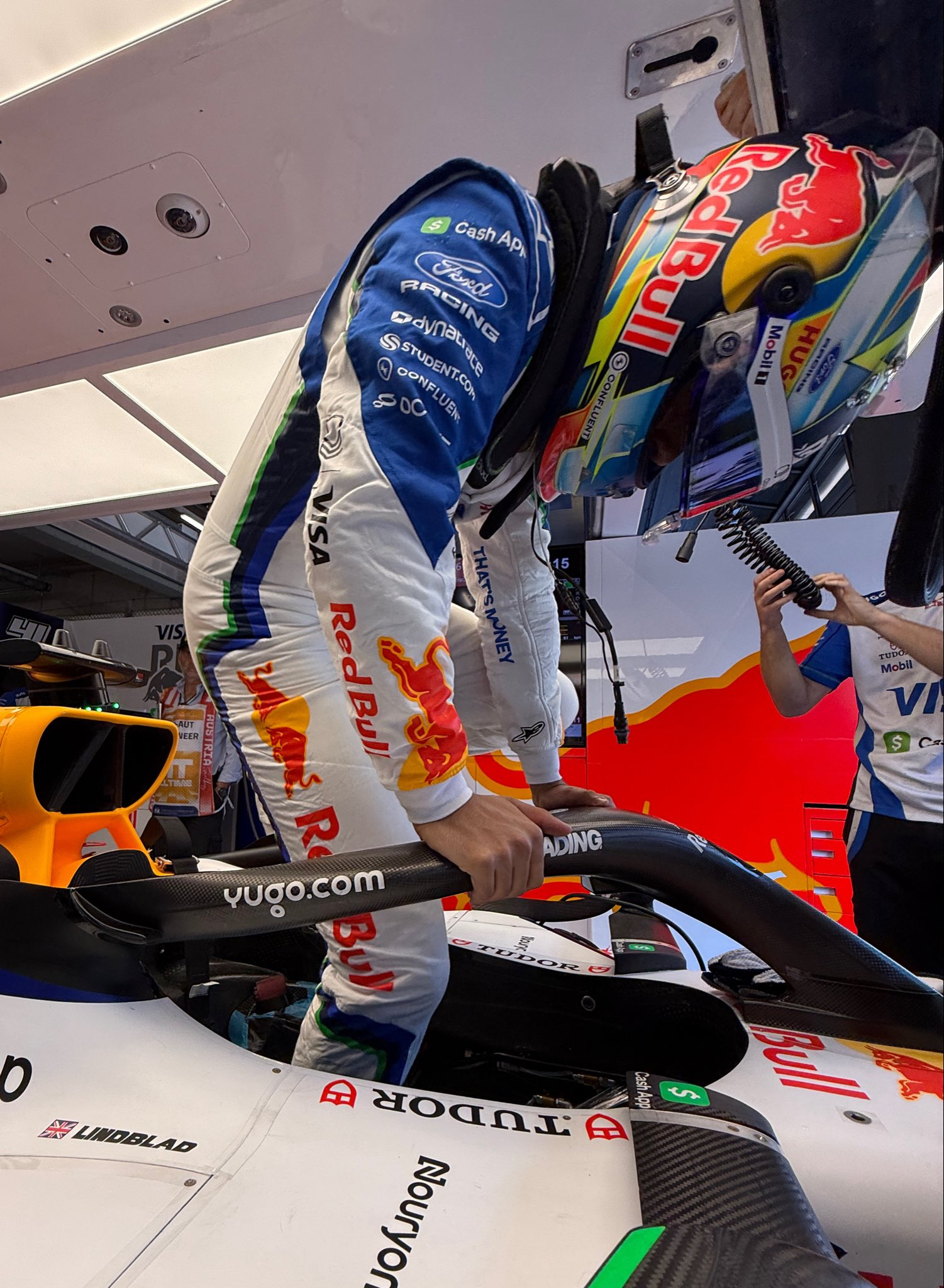 Lindblad after f1 qualifying at the Austrian GP