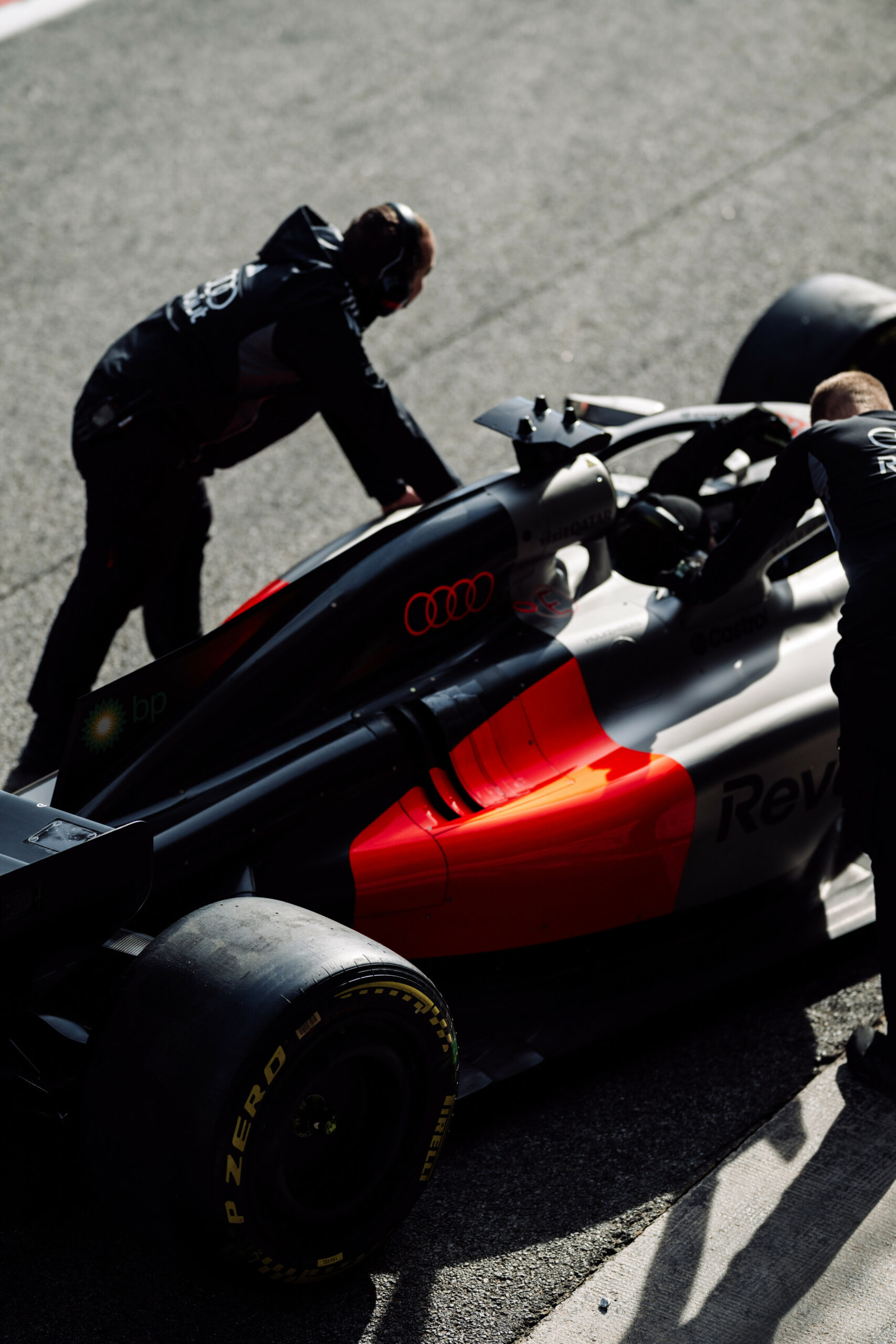 Audi at the Barcelona shakedown on day 4.