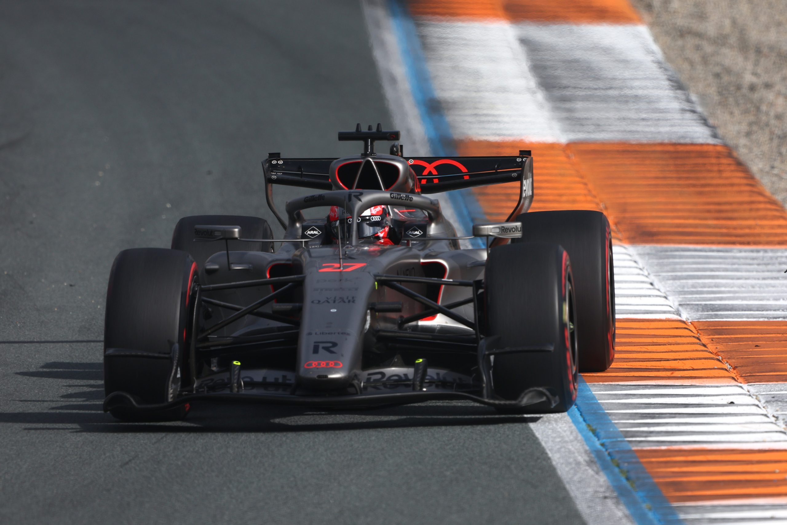 Nico Hülkenberg at the race on Sunday for the Audi F1 Team at the 2026 F1 Dutch GP