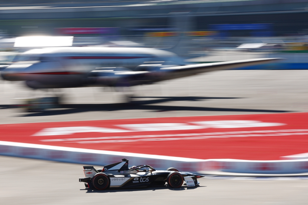 Mitch Evans during during the Formula E FP2 session in Berlin