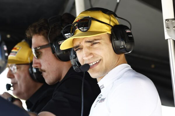 Chip Ganassi Racing driver Alex Palou looks on at preseason IndyCar testing at Sebring. The four-time champion and defending Indy 500 winner reached a final settlement with McLaren Racing over their 2023-24 contract saga.