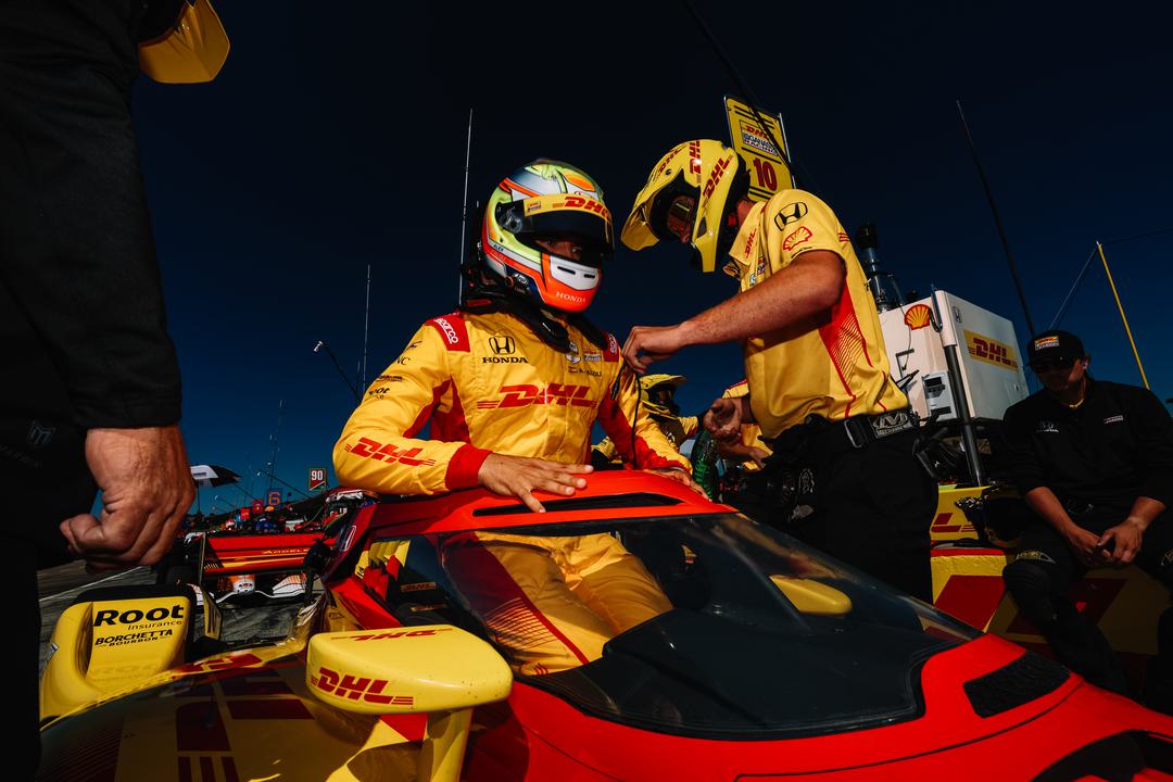 IndyCar championship leader Alex Palou wins the race at Laguna Seca, full race and report.