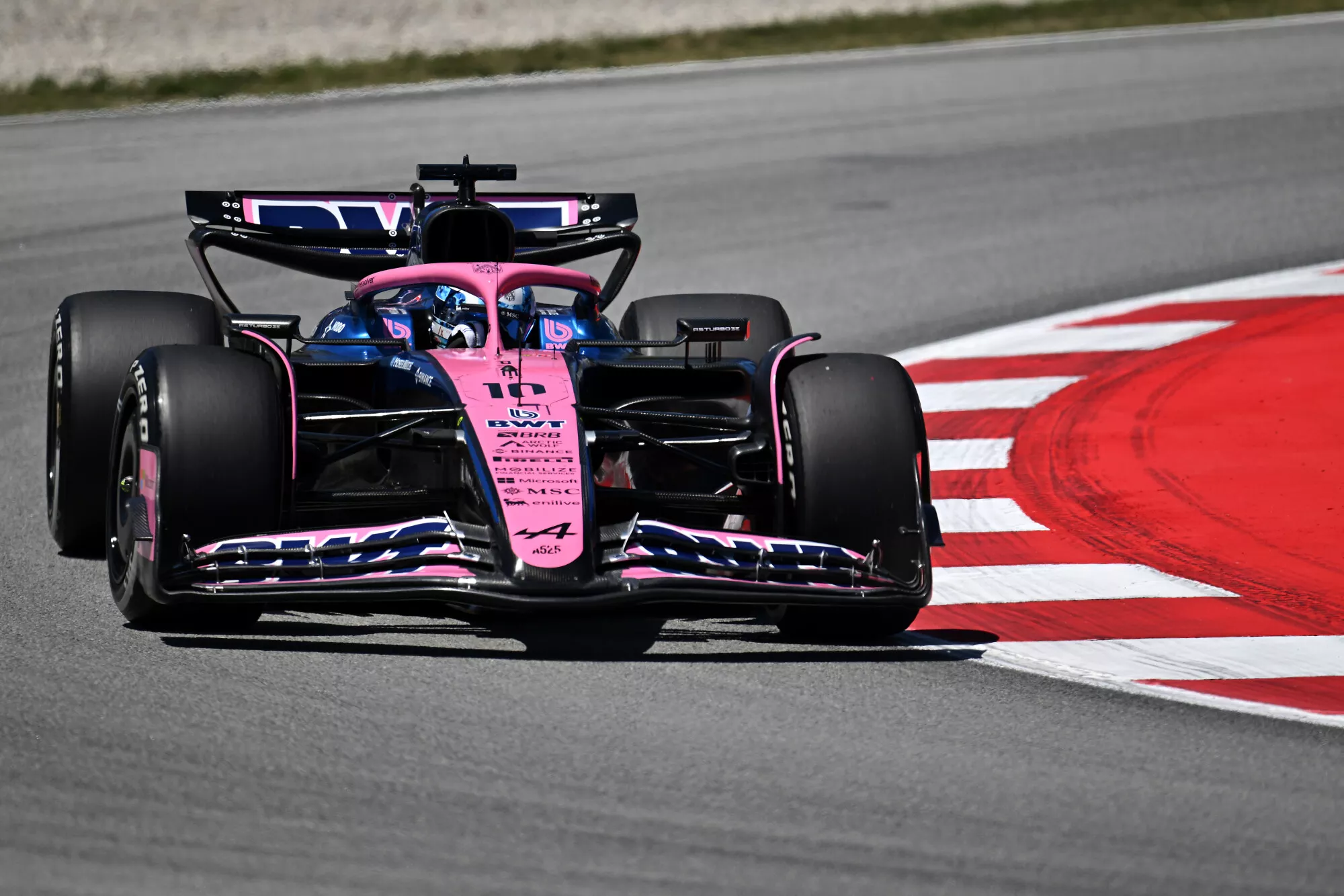 Pierre Gasly driving at Spain
