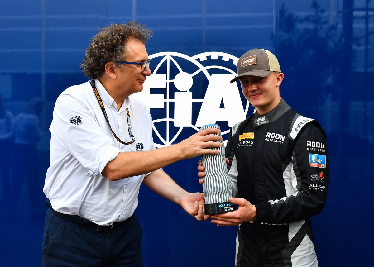 Rodin Motorsport's Martinius Stenshorne claimed pole position during Qualifying 2 at the 2026 F2 Baku round.