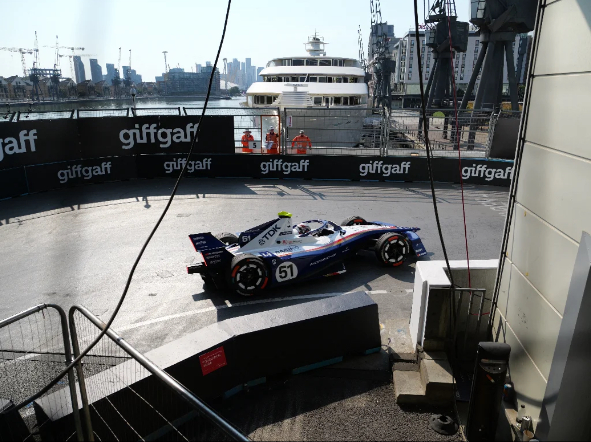 Wehrlein driving ahead of Formula E Qualifying in London
