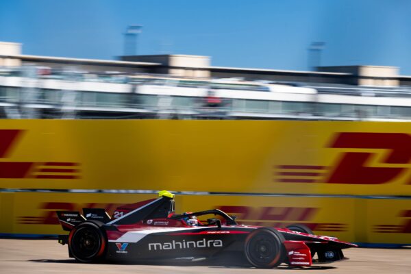Mahindra Formula E driver Nyck de Vries driving ahead of the Monaco double header