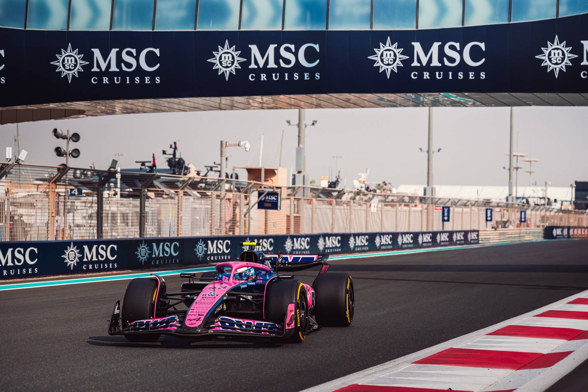 Colapinto on track for Alpine during practice ahead of the 2025 Abu Dhabi GP
