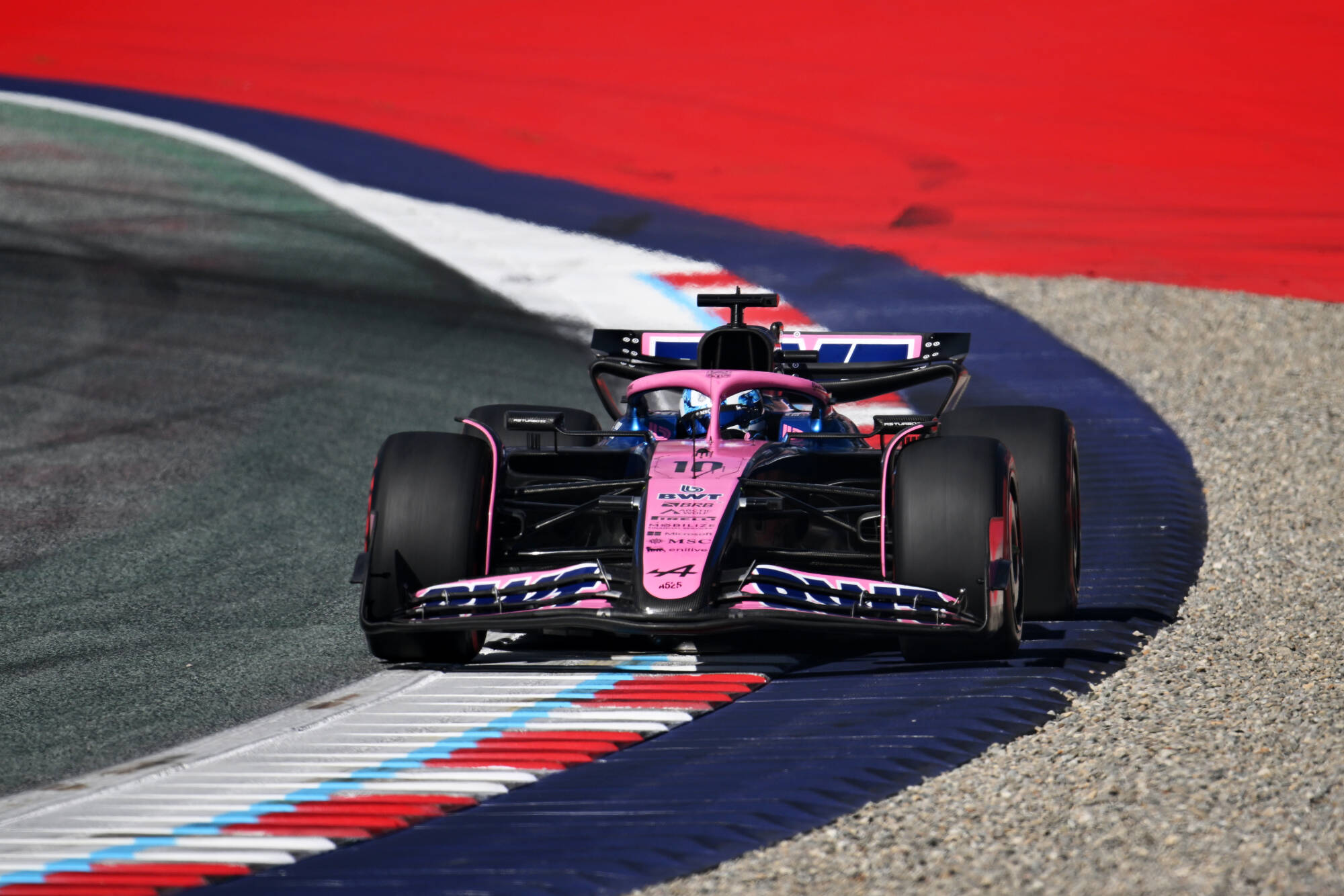 Pierre Gasly's Alpine at the 2025 F1 Austrian Grand Prix Qualifying, at the REd Bull Ring