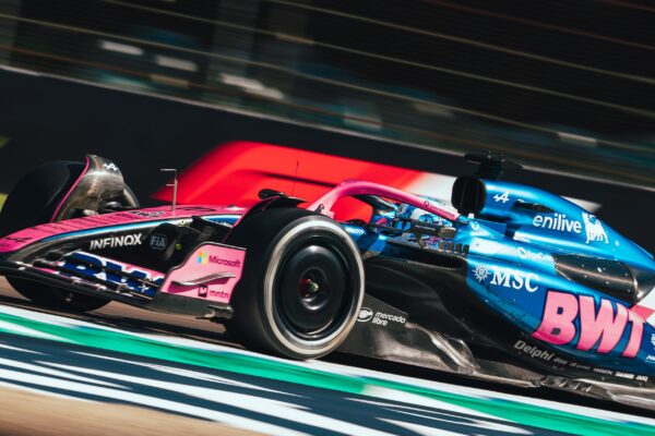 Alpine's Pierre Gasly driving his car during the 2025 Imola GP