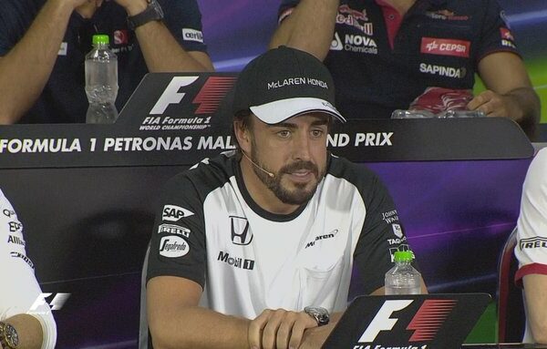 Fernando Alonso speaks at the 2015 F1 Malaysian Grand Prix about his mysterious pre-season testing crash in Barcelona.