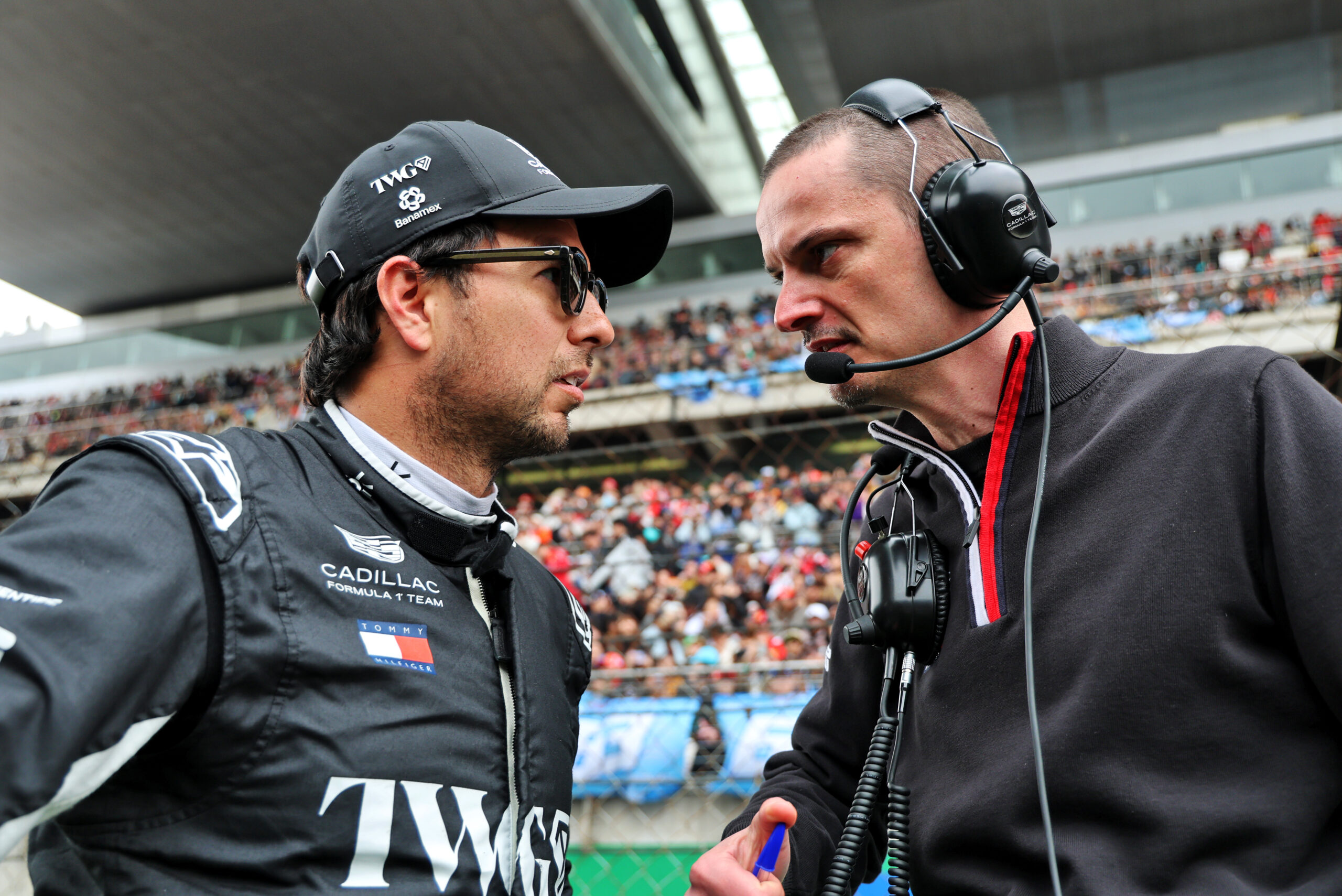 Sergio Pérez driving for Cadillac F1 team at the Chinese GP