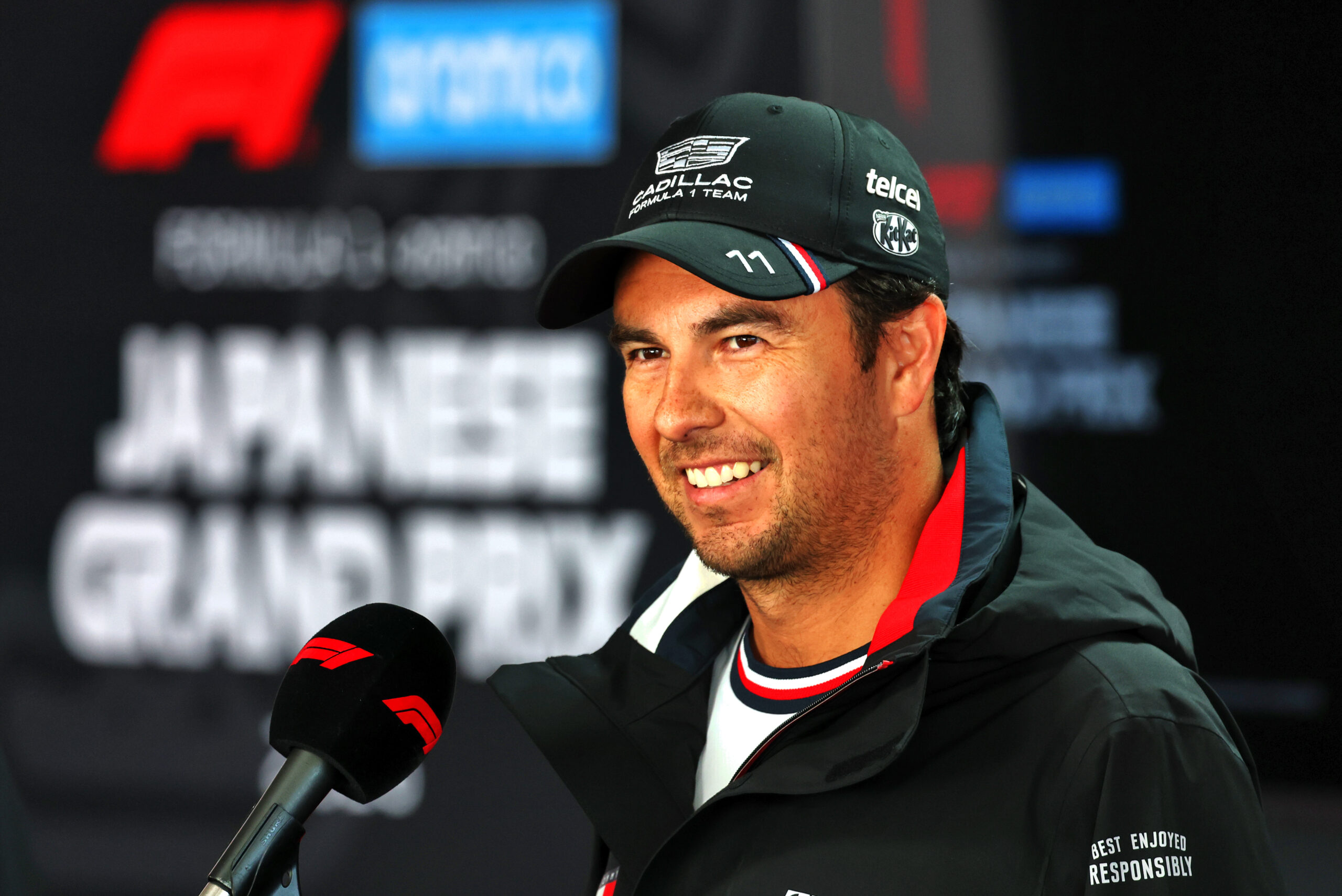 Sergio Pérez for the Cadillac F1 Team on Media Day at the 2026 F1 Japanese GP