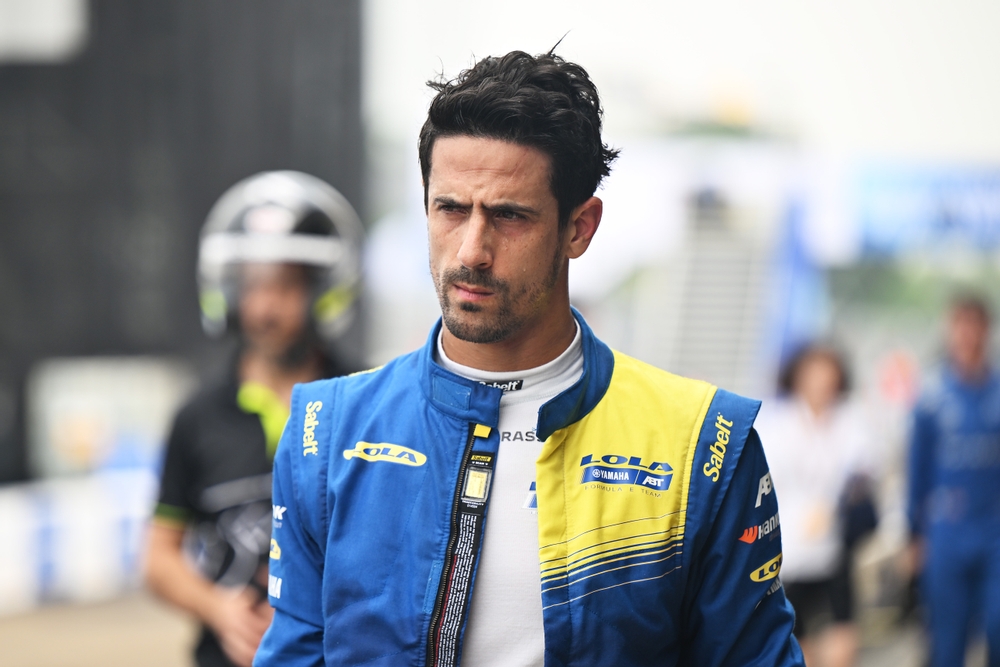 JAKARTA, INDONESIA - JUNE 21: Lucas di Grassi of Brazil and Lola Yamaha ABT Formula E Team looks on in the Pitlane during qualifying, ahead of the Jakarta E-Prix, Round 12 of the 2025 FIA Formula E World Championship at Jakarta International e-Prix Circuit on June 21, 2025 in Jakarta, Indonesia. Di Grassi is aiming for points in Berlin at the Formula E weekend.