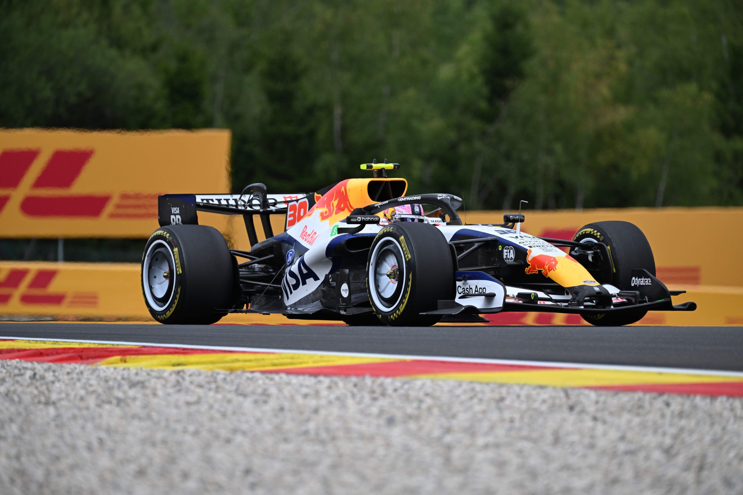 Liam Lawson for Racing Bulls at the 2026 F1 Belgian GP