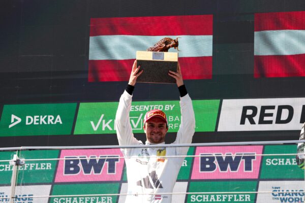 Auer finishes P2 in DTM 2026 Race 1 at the Red Bull Ring after a late charge, with a safety car denying a final-lap fight.