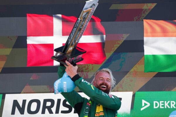 Thiim reflects on his historic Aston Martin DTM win at the Norisring after converting pole into victory in Race 1 ahead of Engel and Maini.