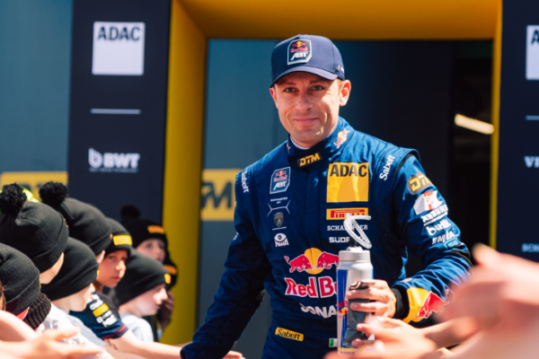 Marco Mapelli claimed his first DTM victory in Race 1 at the Lausitzring, also securing the Lamborghini Temerario’s maiden win