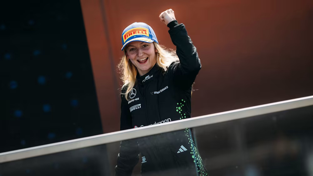 After finishing as runner-up in the 2024 F1 Academy, Pin is on course to go one better in 2025, currently leading the Championship standings.