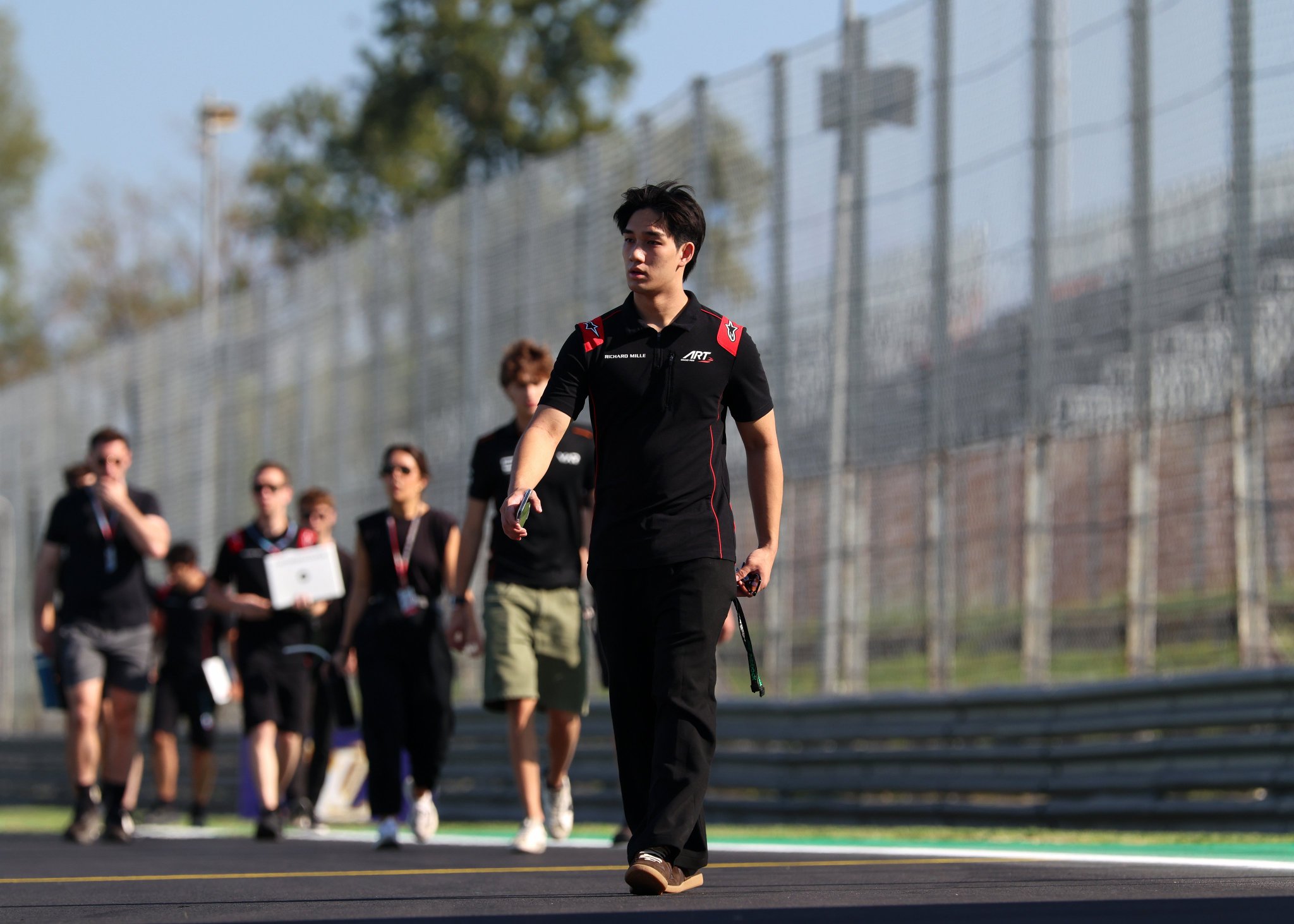 ART Grand Prix's Tasanapol Inthraphuvasak ahead of the 2026 F2 Monza round.