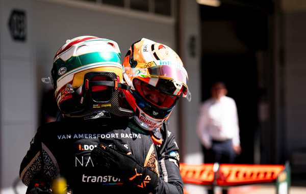 Van Amersfoort Racing F3 drivers celebrating success as the team marks 50 years in motorsport