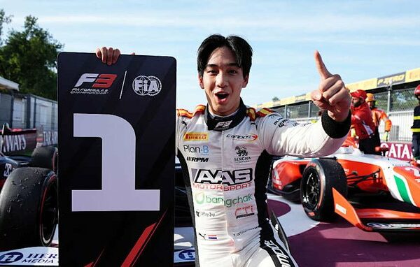 Inthraphuvasak at the 2025 F3 Italian GP weekend with Campos Racing