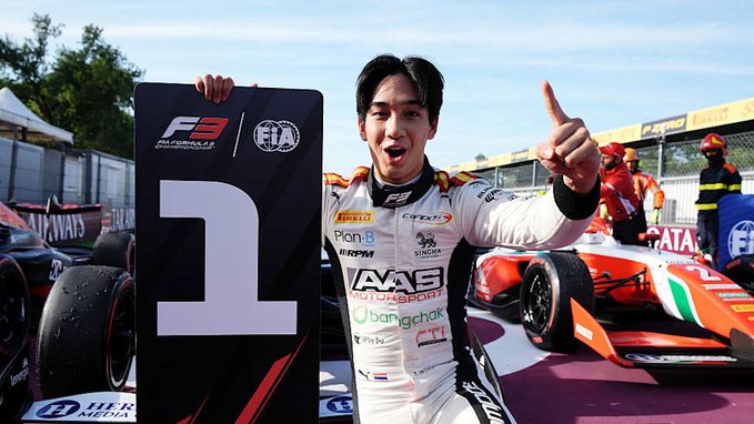 Inthraphuvasak at the 2025 F3 Italian GP weekend with Campos Racing