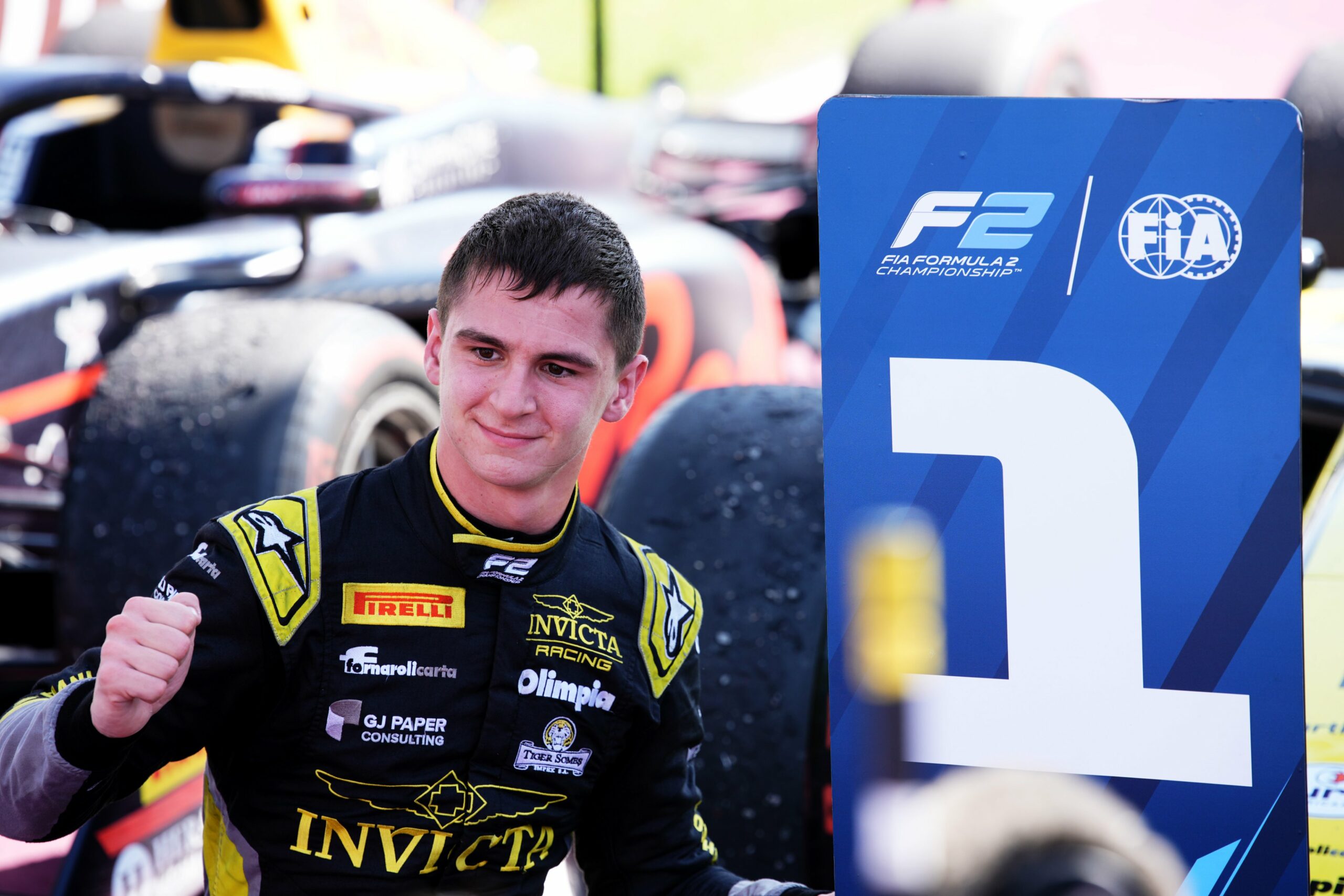 Leonardo Fornaroli currently leading the 2025 F2 Drivers' Championship after the Monza Sprint Race at the Italian GP