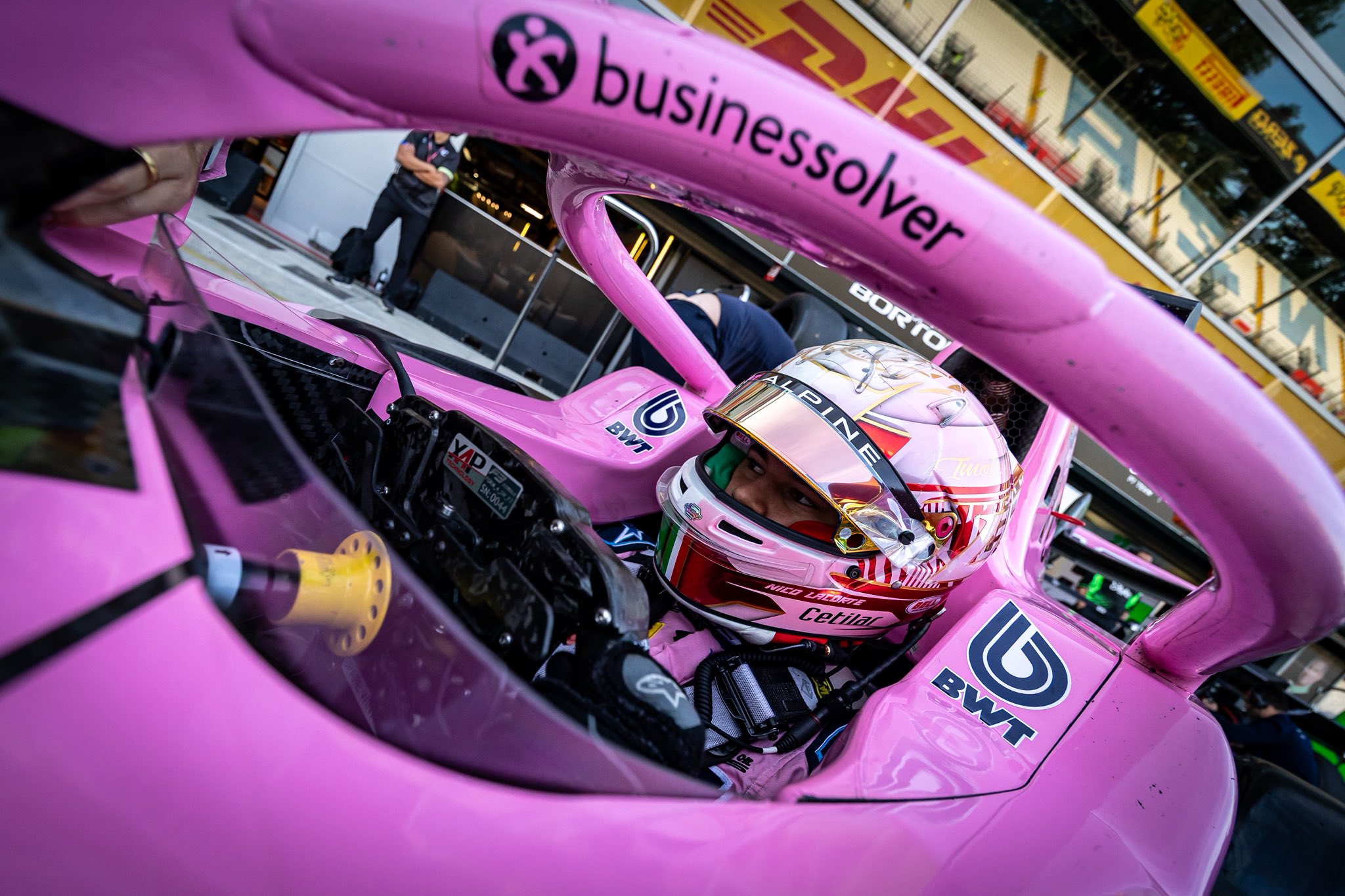 Nicola Larcorte for DAMS Lucas Oil at the 2025 F3 Monza GP