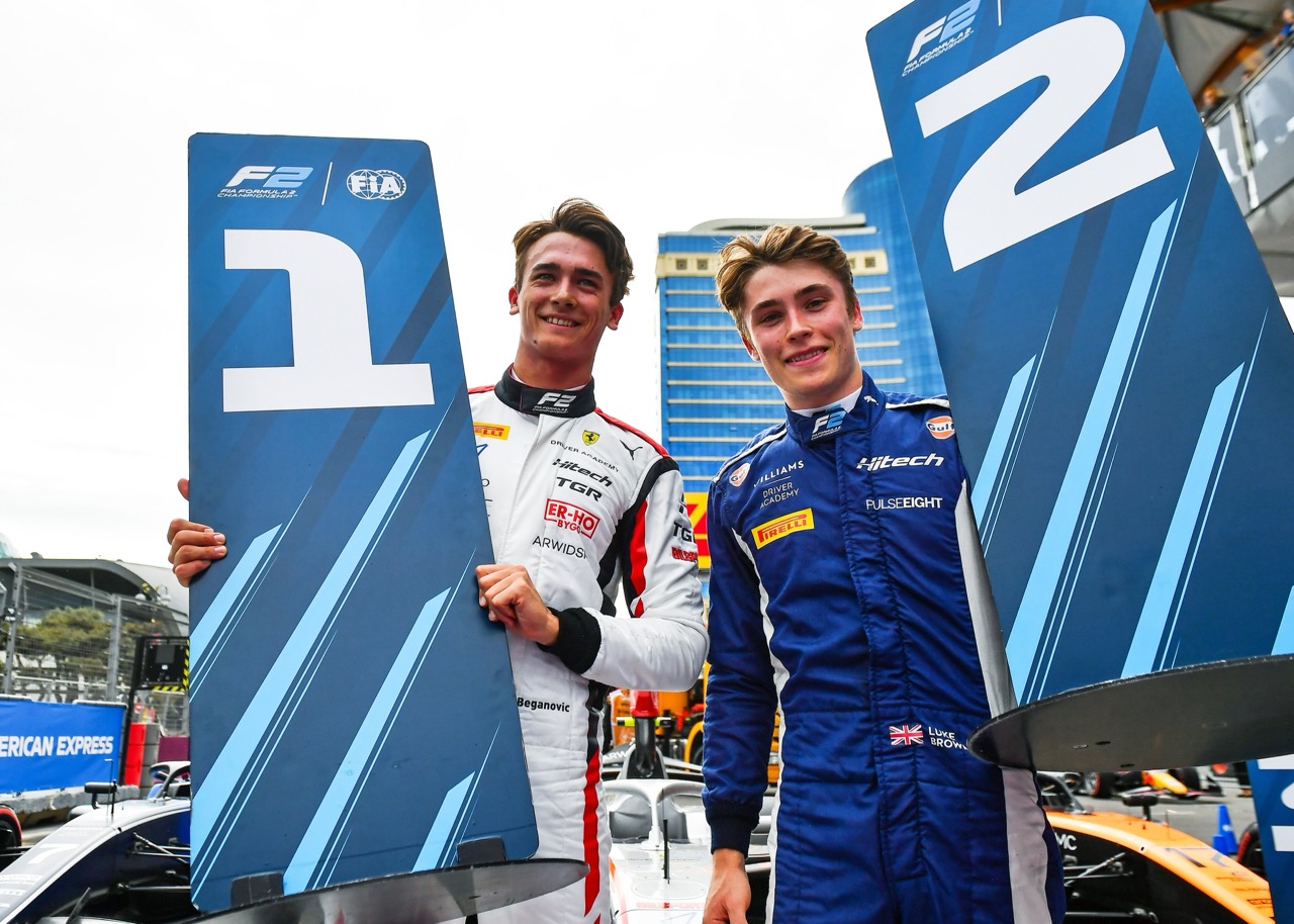 Fornaroli still on top of the 2025 F2 standings after chaotic Azerbaijan GP Sprint Race that saw a Hitech 1-2